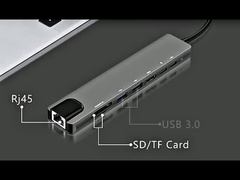 8 في 1 Multiport USB C USB-C Hub Type C 3.1 إلى USB 3.0 4K HD HDMI